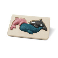 Plantoys Sea Life Puzzle (4643) | Sustainably Made From Rubberwood And Non-Toxic Paints And Dyes | Eco-Friendly Planwood