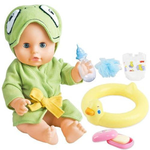 Deao Baby Doll Set,Bathtime Baby Doll 6 Pcs Accessories For Kids