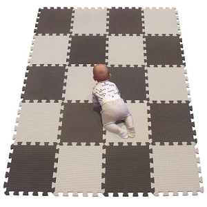 Yiminyuer® 20 Tiles (30Cm×30Cm×1Cm Each Tile) Baby Soft Puzzle Play Mats, Kids Thick Eva Foam Floor, Toddlers & Children'S Soft Interlocking Mat R06R10G301020