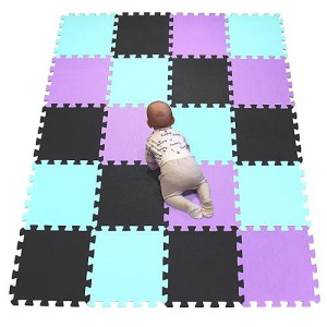 Yiminyuer® 20 Tiles (30Cm×30Cm×1Cm Each Tile) Baby Soft Puzzle Play Mats, Kids Thick Eva Foam Floor, Toddlers & Children'S Soft Interlocking Mat R04R08R11G301020