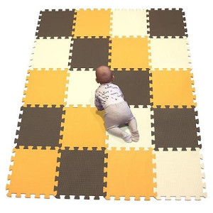 Yiminyuer® 20 Tiles (30Cm×30Cm×1Cm Each Tile) Baby Soft Puzzle Play Mats, Kids Thick Eva Foam Floor, Toddlers & Children'S Soft Interlocking Mat R02R06R10G301020