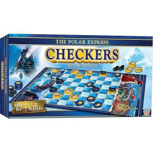 Masterpieces Officially Licensed Polar Express Checkers Board Game For Families And Kids Ages 6 And Up