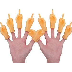 Yolococa Tiny Hands Middle Finger 10 Pcs Little Finger Puppets Mini Finger Hands Miniature Small Hands Tiktok