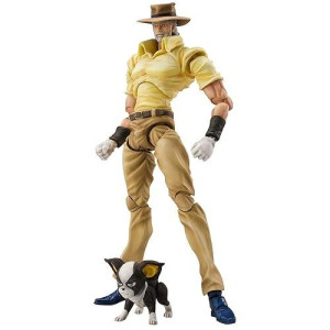 Jojo'S Bizarre Adventure Part 3: Chozo Kado Joseph Joestar & Iggy Super Action Statue Figure, Multicolor