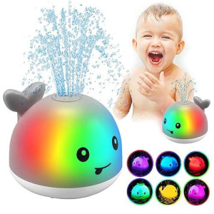 Zhenduo Baby Bath Toys, Light Up Bath Toys Spray Water Bath Toy, Sprinkler Bathtub Toys For Toddlers Kids Boys Girls, Pool Bathroom Toy For Baby,Christmas Baby Toys