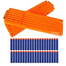 2 Pack 18-Dart Quick Reload Clip And 40 Dart Refill Pack For Nerf N-Strike Elite Series (Orange)