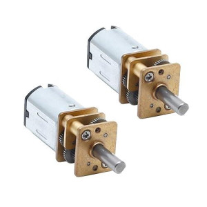 Augiimor 2Pcs Dc 6V 100Rpm Speed Reduction Motor N20 3Mm Shaft Mini Metal Gearwheel Gear Motor With Full Metal Gearbox Micro Motor