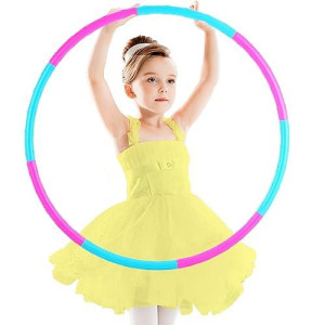 Biligila Fitness Exercise Hoops For Kids, Detachable Adjustable Weight Size Plastic Colorful Hoops Toy