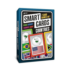 Smart Cards Countries, 7-Games-In-1 (Trumps, Pairs, Guess Who, Happy Families, Rummy, And More)