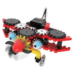 The Learning Journey - Techno Gears - Bionic Biplane - 80+ Pieces - Toy Interlocking Gear Sets For Boys & Girls Ages 6-12 Years - Award Winning Toys, (210536)