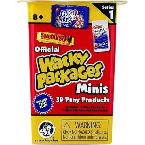 Wacky Packages Minis 5 Pc Blind Box Series 1, Multi