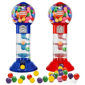 The Dreidel Company Spiral Fun Gumball Bank 10.5" Inches Tall, Assorted (2-Pack)