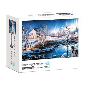 Toynk Snow Night Aurora 1000 Piece Jigsaw Puzzle