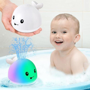 Gigilli Rechargeable Whale Bath Toy for Toddlers, White