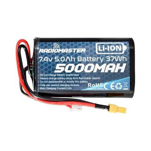 Sologood Radiomaster Tx16S Battery 7.4V 5000Mah 2S Battery Xt30 Plug For Tx16S Tx12 Radio Transmitter,Large Endurance