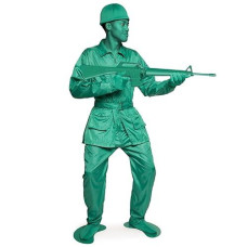 Tipsy Elves’ Men’S Toy Soldier Costume - Classic Kids Toy Green Halloween Jumpsuit Size Medium