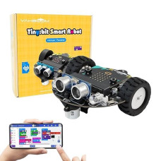 Yahboom Microbit V2 Start Robotic For Kids Stem Education Toy Car Kit Diy Programmable With Tutorial Super Cost-Effective (Robot With Micro:Bit V2)