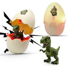 Wekity Hatching Eggs Dinosaur Toys,Dinosaur Eggs,Led Light And Sound,Creative Educational Toy Party Favor Easter Birthday Gift For Kid (Ceratosauru)