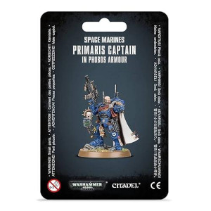 Warhammer 40K Space Marine Captain - Dark Grey Phobos Armour