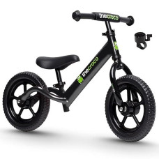 The Original Croco Ultra Lightweight And Sturdy Balance Bike.2 Models For 2, 3, 4 And 5 Year Old Kids. Unbeatable Features. Toddler Training Bike, No Pedal (Black, Ultralight 12 Inch)