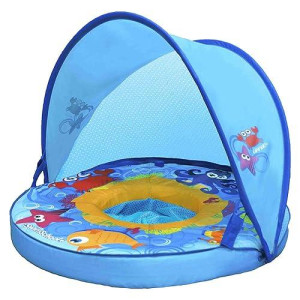 SwimSchool Self-Inflating Baby Float with Canopy - Sea Creatures