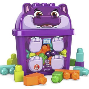 Mega Bloks First Builders Silly Hippo Grv21, Building Toys For Toddlers (25 Pieces)