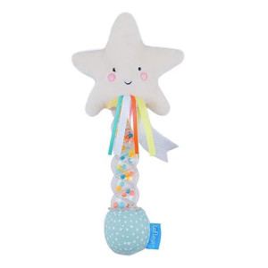 Taf Toys Star Rainstick Rattle, Musical Shake & Rattle Rainmaker Toy, Musical Instrument For Babies And Toddlers For Sensory And Motor Skills Development