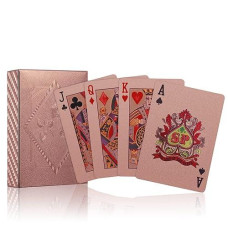 WJPC Gold Diamond Waterproof Poker Playing Cards - 1020 Gold