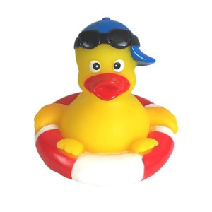 Ducky City 3" Pool Rubber Duck [Floats Upright] - Baby Safe Bathtub Bathing Toy