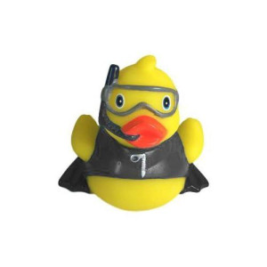 Ducky City 3" Snorkel Rubber Duck [Floats Upright] - Baby Safe Bathtub Bathing Toy