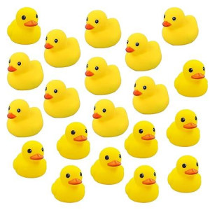 Codall Mini Yellow Rubber Bath Ducks For Child（2.1", 20Pcs）