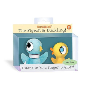 YOTTOY Mo Willems Pigeon & Duckling Finger Puppets Set