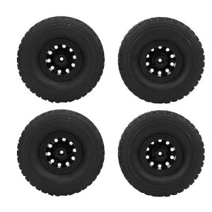 Rubber Tire, Rc Wheel Tire, Eco-Friendly Durable Antiwear For Wpl C-34 1/16 4Wd Military Truck