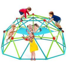 Zupapa Climbing Dome With Hammock, Supports Up To 1000Lbs Jungle Gym,10Ft Dome Climber With Hammock For Kids 3 To 10 Outdoor Play Equipment