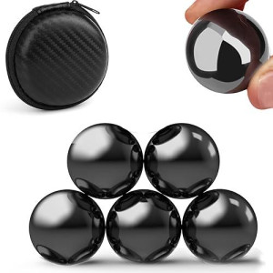 Stress Relief Toy For Adults Big Magnets Hematite Magnetic Rattlesnake Egg, Large Magnetic Fidget Toys Set Magnet Rings Fidget Toy For Adults Jumbo Size