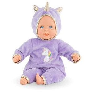 Corolle 12" Bébé Calin Unicorn Boy Doll - Purple Outfit