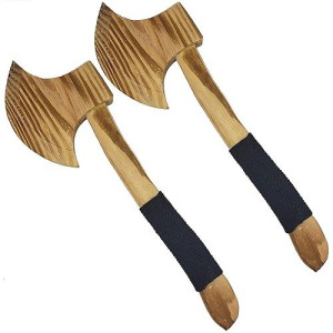 Adventure Awaits! - 2-Pack - Wooden Toy Axe Hatchet - Handmade - Lightweight Wood Toy Hatchet Set For Outdoor Play