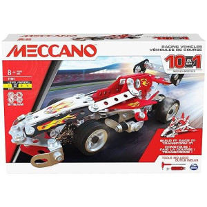 Meccano 10-in-1 Racing Vehicles STEM Kit for Ages 8+