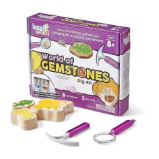 Hand2Mind World Of Gemstones Dig Kit, 8 Real Gemstones To Uncover, Gemstone Display Case, Gem Digging Kit For Kids, Gem Dig Kit, Geology For Kids, Dig Kits For Kids, Fun Homeschool Supplies