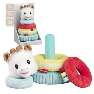 Sophie La Girafe | Sweet Pyramid | 3 Plush Foam-Padded Rings & Sophie To Stack | Many Activities To Discover