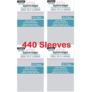 Sleeve Kings Card Game Card Sleeves 635 X 88 Mm 4X110 Pack 440 Sleeves