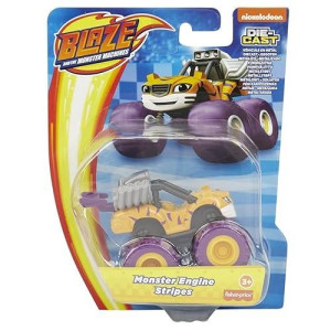 Blaze And The Monster Machines Gwx79 Metal Vehicle Monster Engine Stripes Die-Cast New