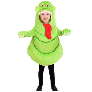 Ghostbusters Kids Slimer Costume Unisex, Slimey Ghost Halloween Costume, Childrens Ghost Outfit For Boys & Girls X-Small