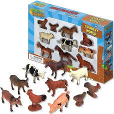 Nature Bound Farm Animals Set - 10 Hand Painted Figurines