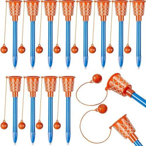 Zonon 9 Pieces Basketball Hoop Pens Bulk Basketball Party Favors Basketball Novelty Pens For Kids Basketball Party Favors Sports Theme Birthday Party Sports Club Supplies Christmas Gifts, 0.7Mm