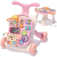 QDRAGON 3-in-1 Baby Walker & Activity Center, Pink 18