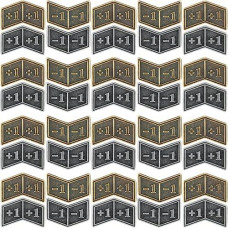 40 Pcs Antique Metal Buff Counter Tokens With Velvet Bag Magic The Gathering Token Creature Stats Or Loyalty Counters For Mtg Ccg Card Gaming Accessories, Black&Bronze