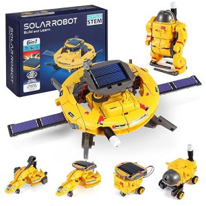 COBFDHA STEM Solar Robot Kits for Kids Ages 8-14, Yellow