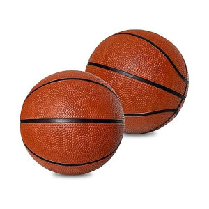 Botabee 5" Rubber Mini Basketballs (2-Pack) - Realistic Bounce And Grip For Indoor And Outdoor Play - Small Basketball For Kids - Durable And Fun, Perfect For Mini Hoops