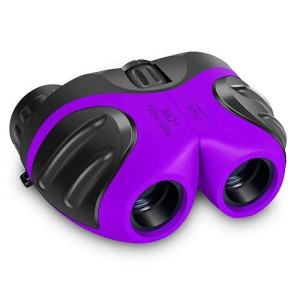 Vnvdflm Compact Binoculars For Kids Yard Toys,3-12 Year Old Girl, Best Gift For 4-10 Year Girls To Watching Birds, Toys For 3-12 Year Old Boys Exploring Nature(Purple)